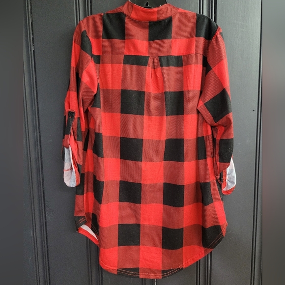 Buffalo Plaid Tunic Top - Picture 2 of 6